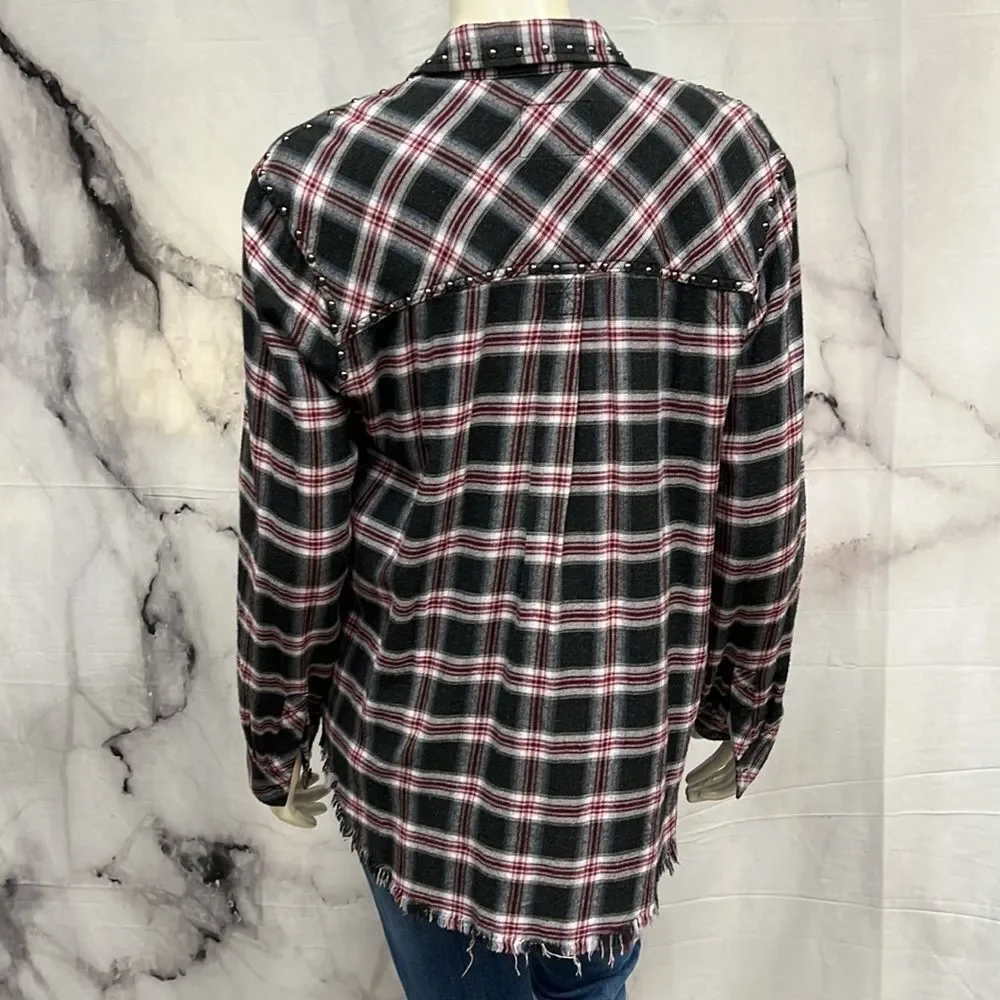 Rails charcoal maroon